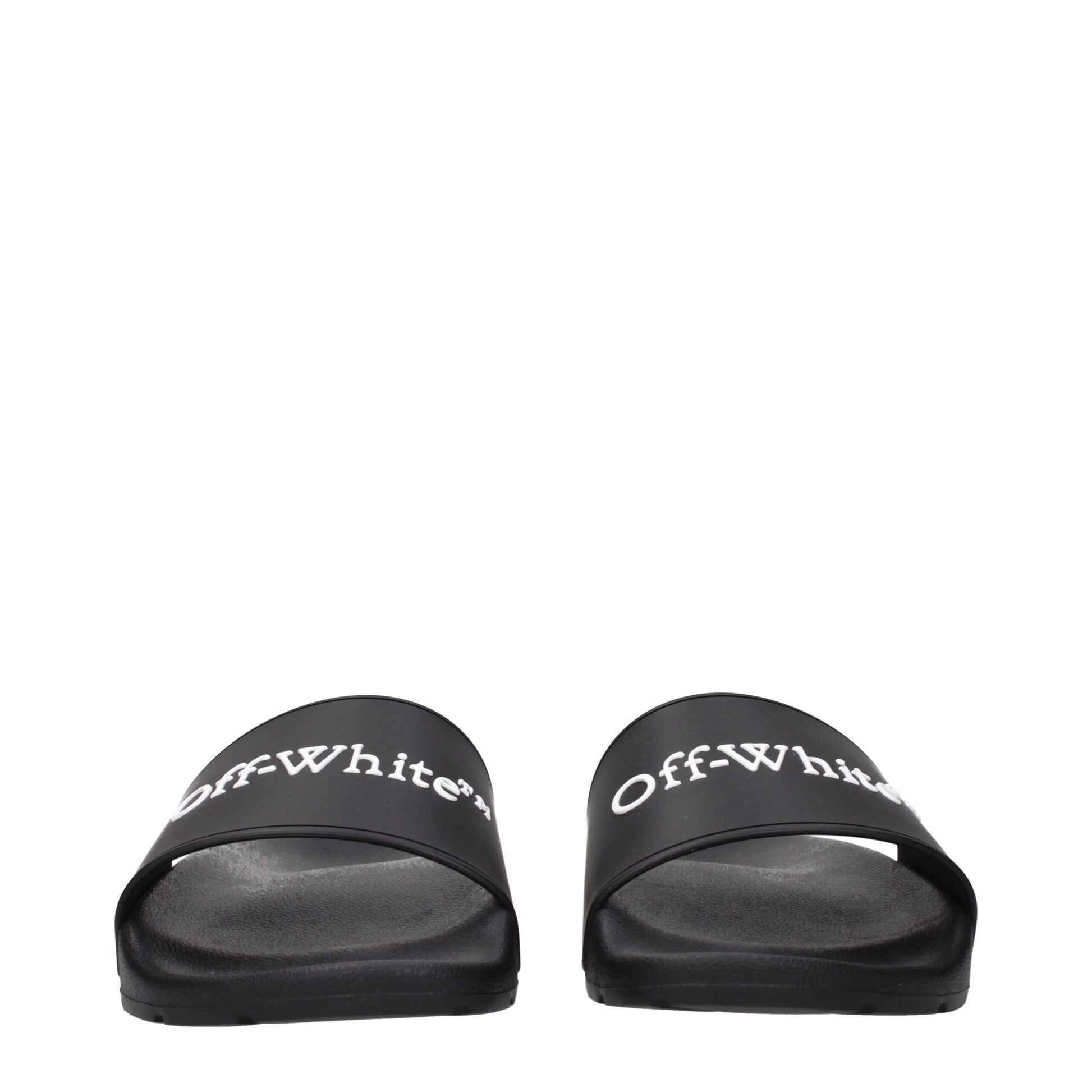 Off-White Black Cotton Slippers