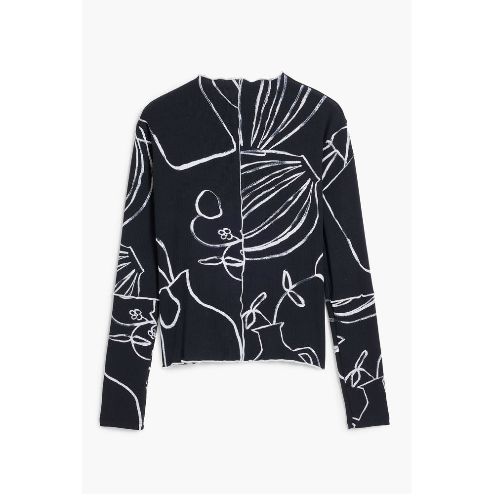 Desigual Black Elastane Women T-Shirt