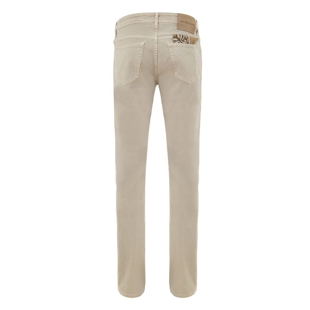 Jacob Cohen Beige Cotton Slim Fit Jeans