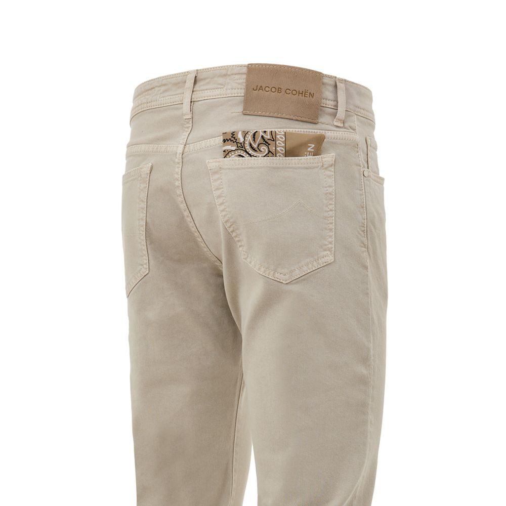 Jacob Cohen Beige Cotton Slim Fit Jeans