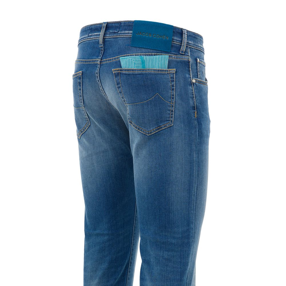 Jacob Cohen Blue Cotton Skinny Jeans