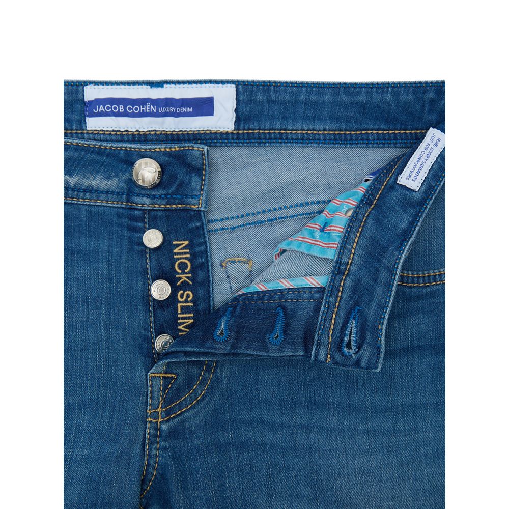 Jacob Cohen Blue Cotton Skinny Jeans