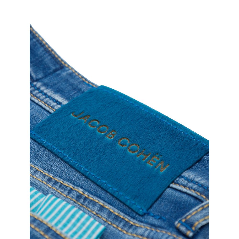 Jacob Cohen Blue Cotton Skinny Jeans