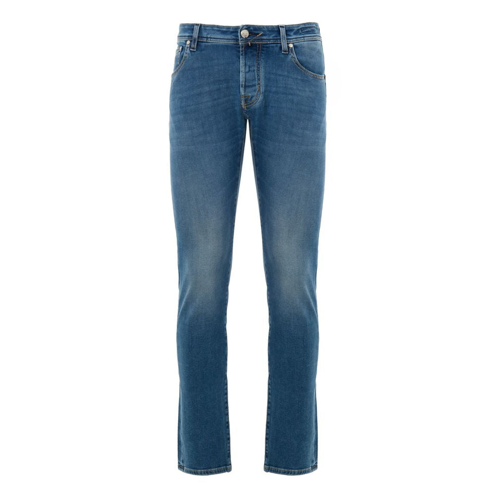 Jacob Cohen Blue Cotton Skinny Jeans