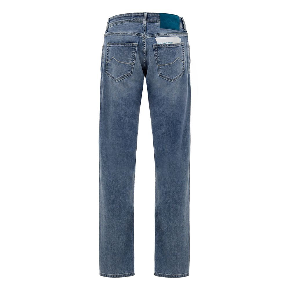 Jacob Cohen Blue Cotton Skinny Jeans