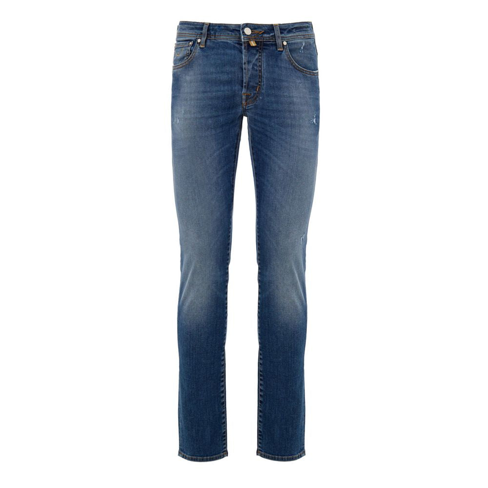 Jacob Cohen Blue Cotton Skinny Jeans