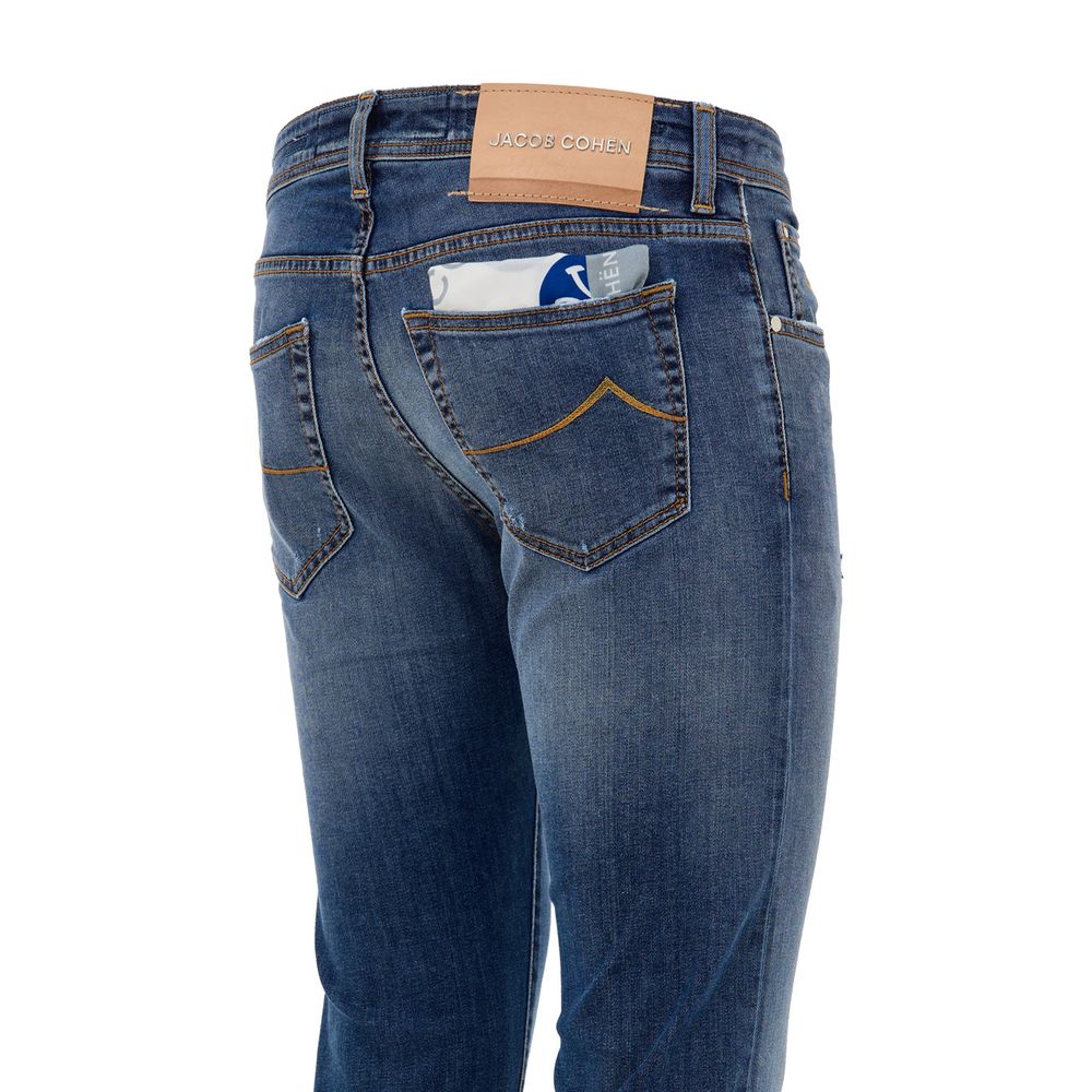 Jacob Cohen Blue Cotton Skinny Jeans