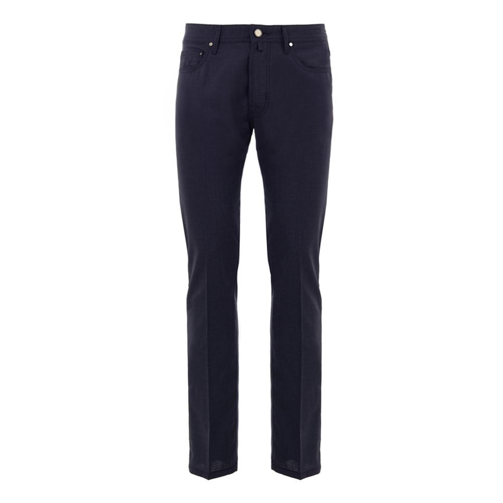 Jacob Cohen Blue Wool Casual Pants