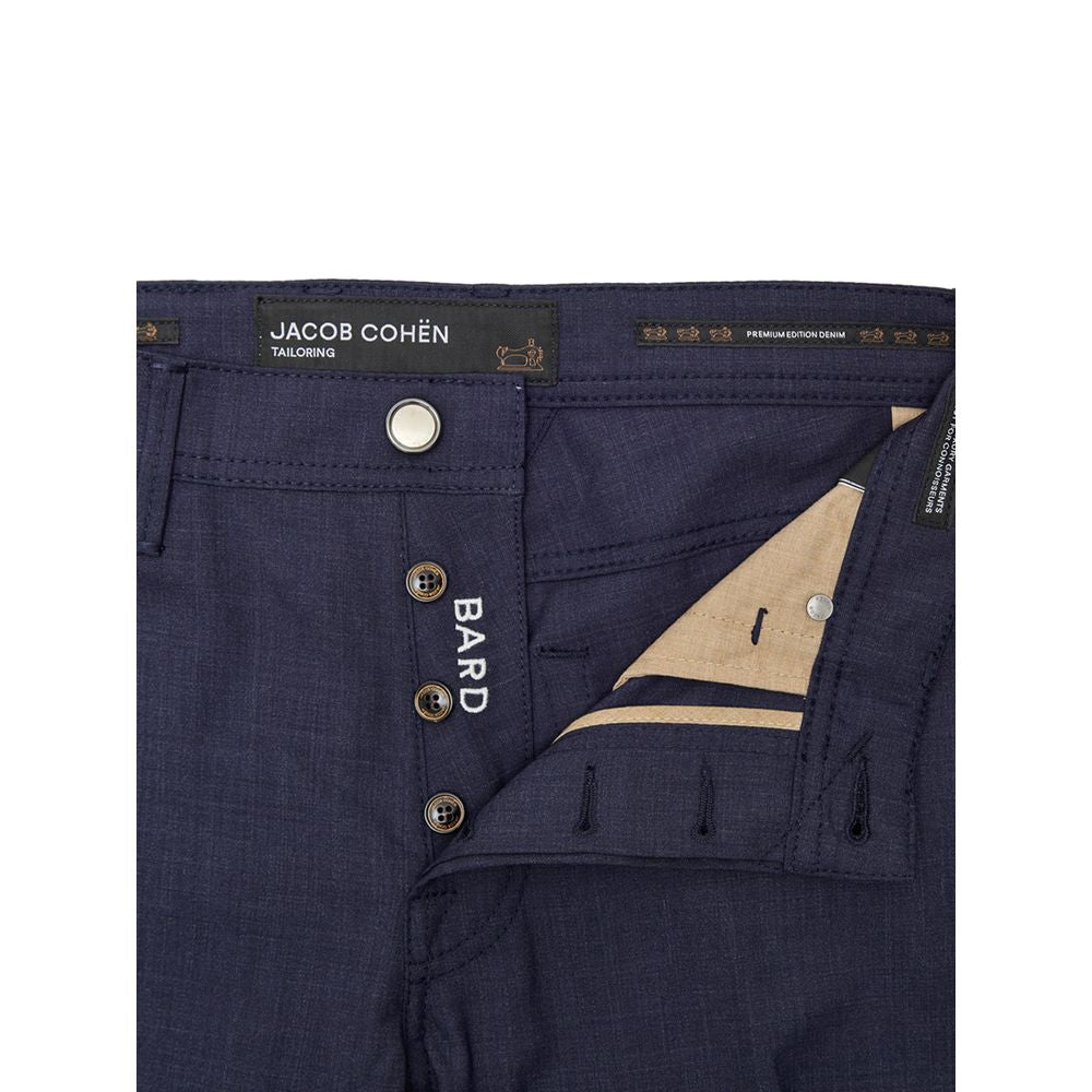 Jacob Cohen Blue Wool Casual Pants