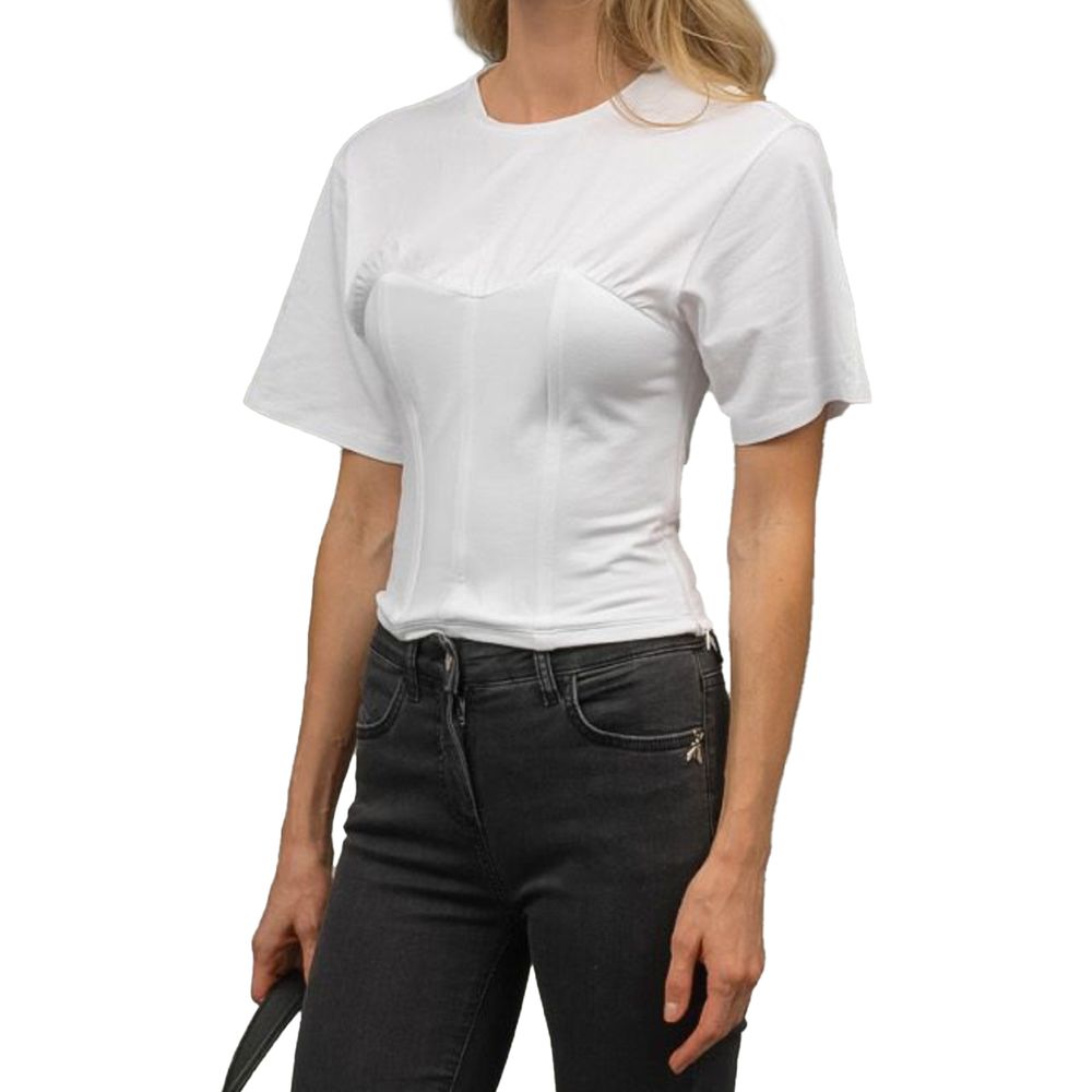 Patrizia Pepe White Cotton T-Shirt