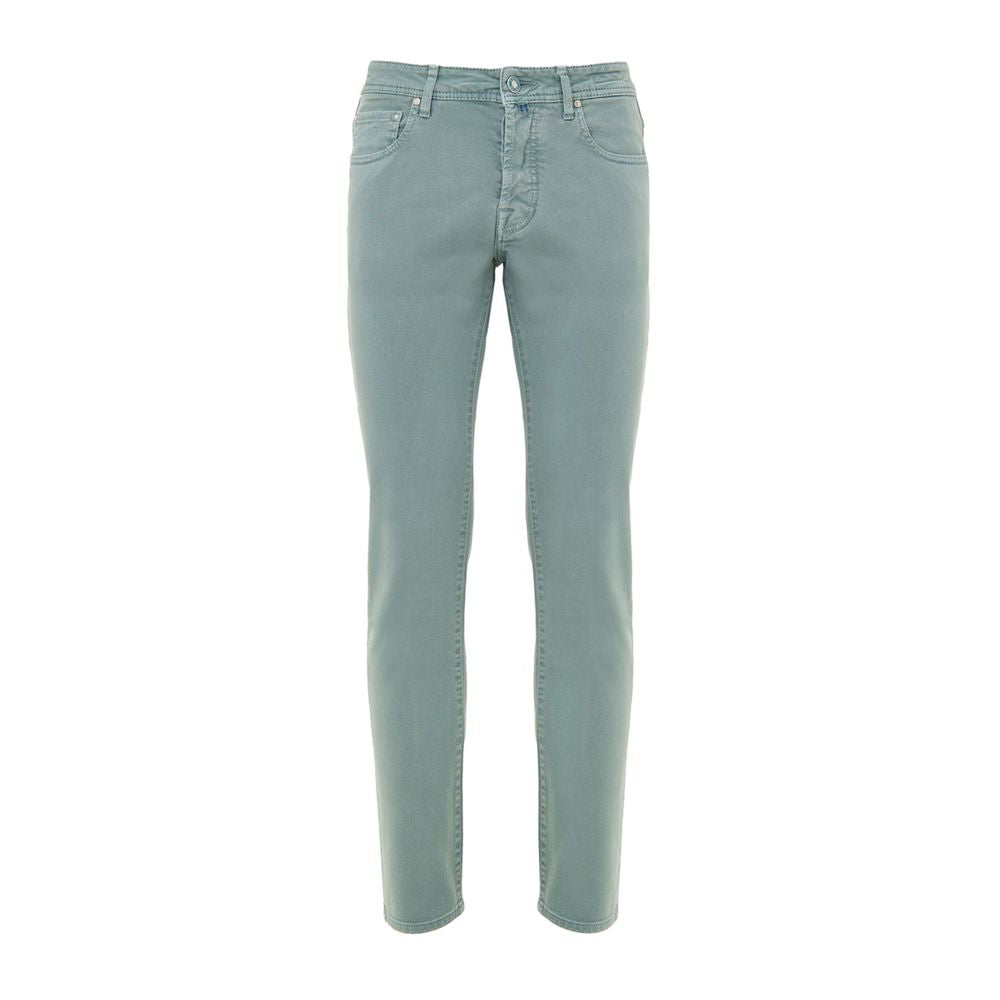 Jacob Cohen Green Cotton Skinny Jeans