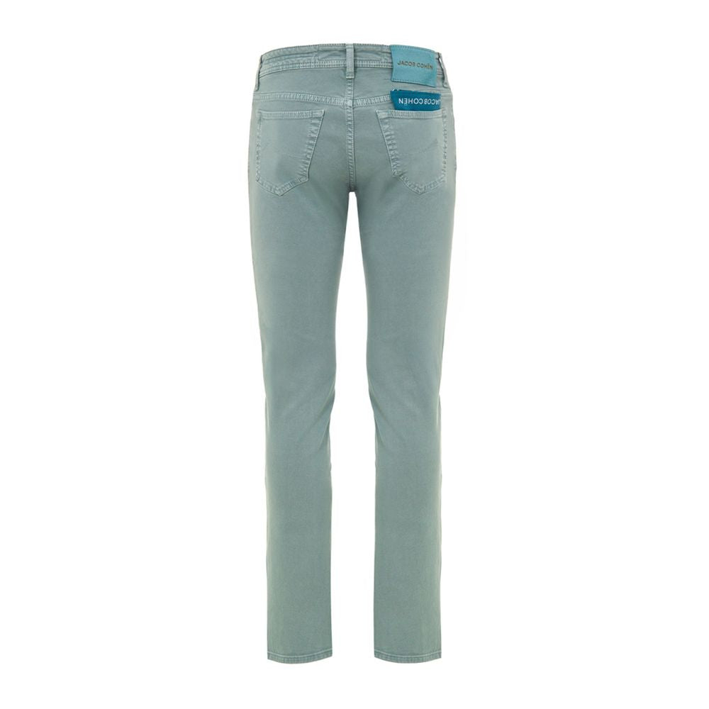 Jacob Cohen Green Cotton Skinny Jeans