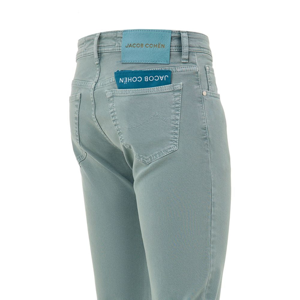 Jacob Cohen Green Cotton Skinny Jeans