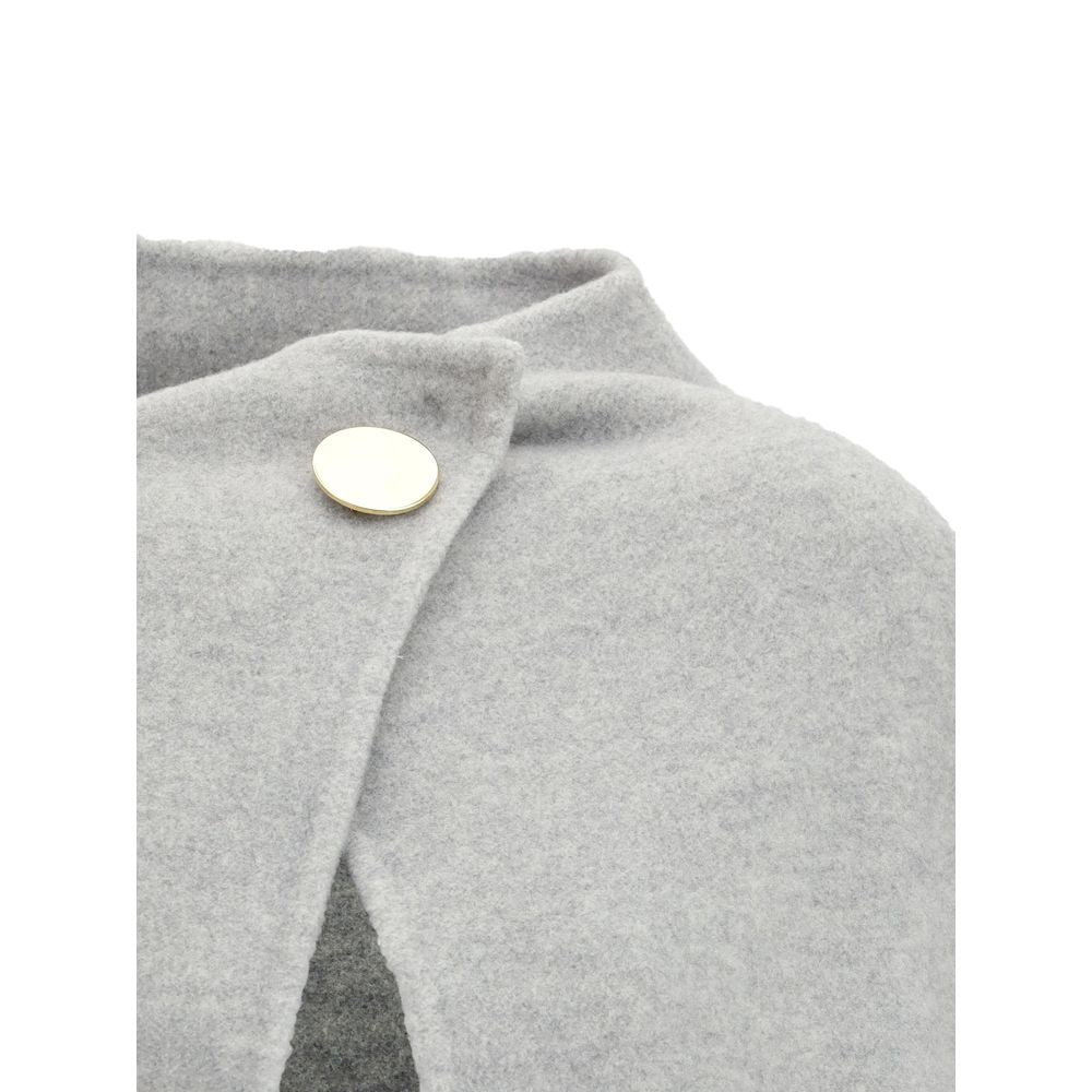 Darkpark Gray Fleece Wool Coat