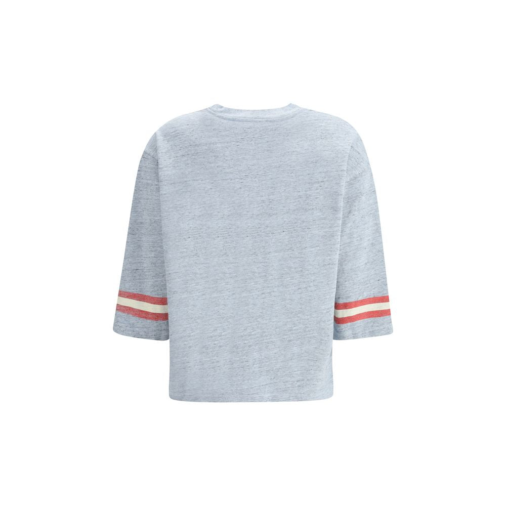 Ganni Cotton melange 3/4 sleeve T-shirt