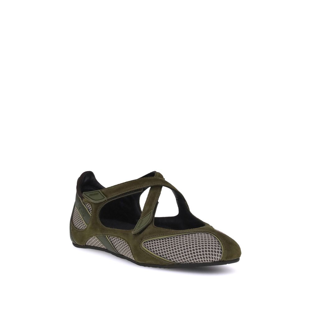 The Attico Green Polyethylene Ballet Flats
