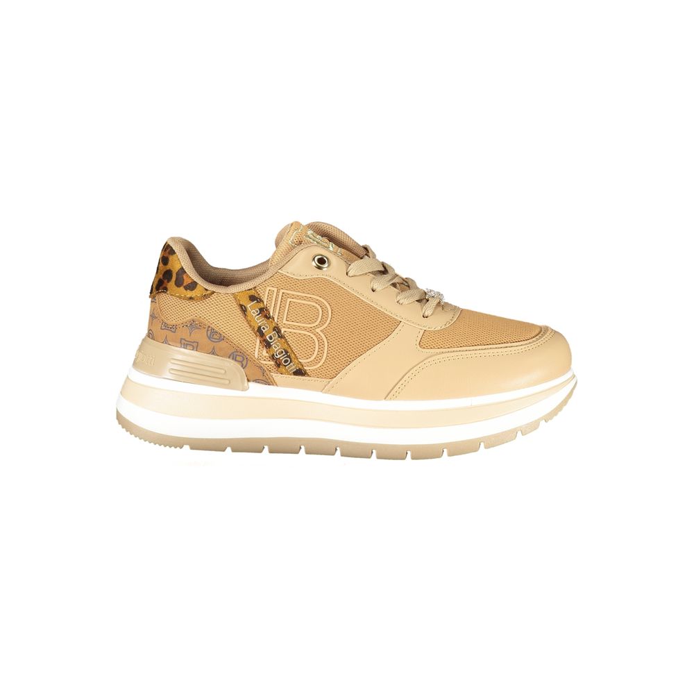 Laura Biagiotti Brown Polyester Women Sneaker