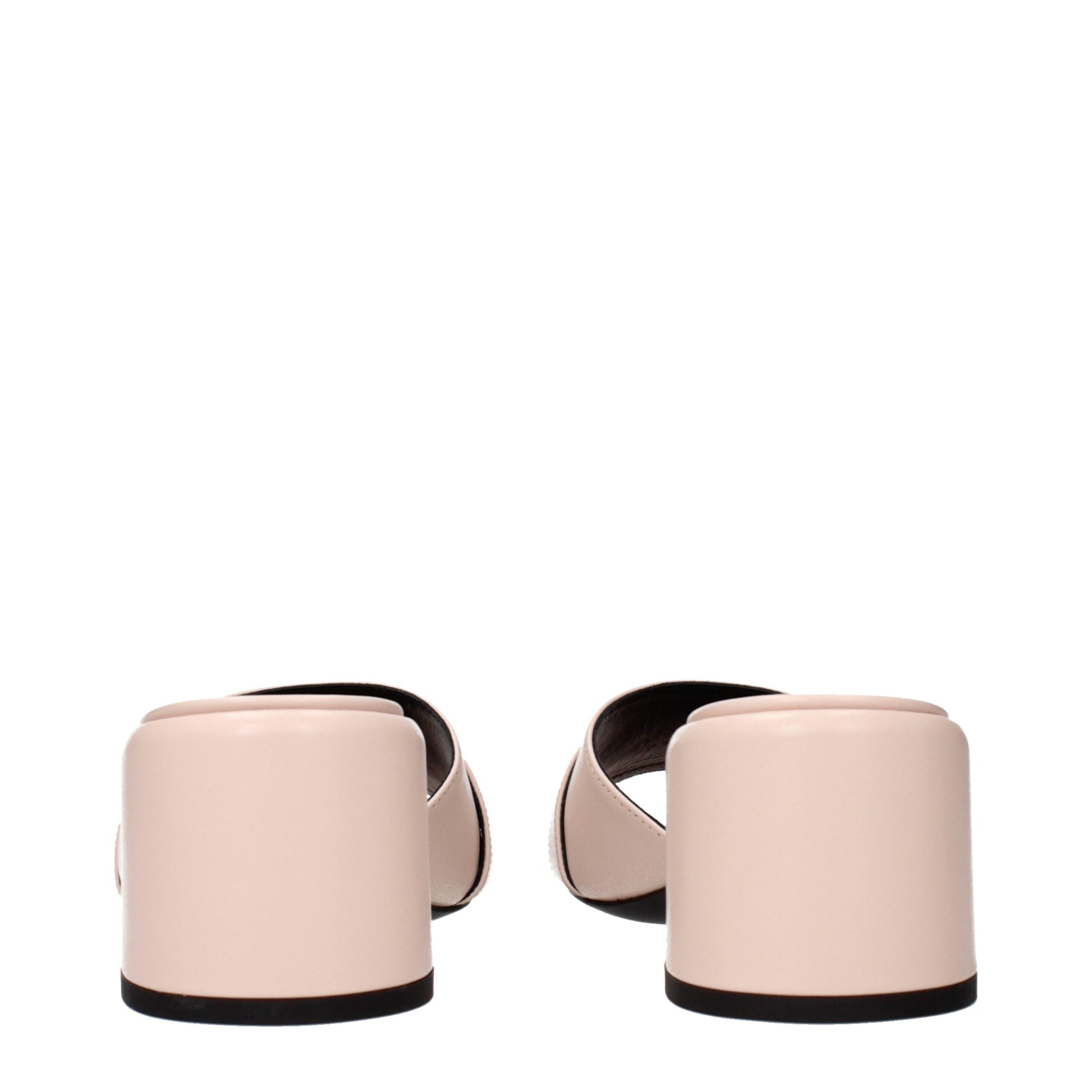 Versace Pink Leather Platform Sandals