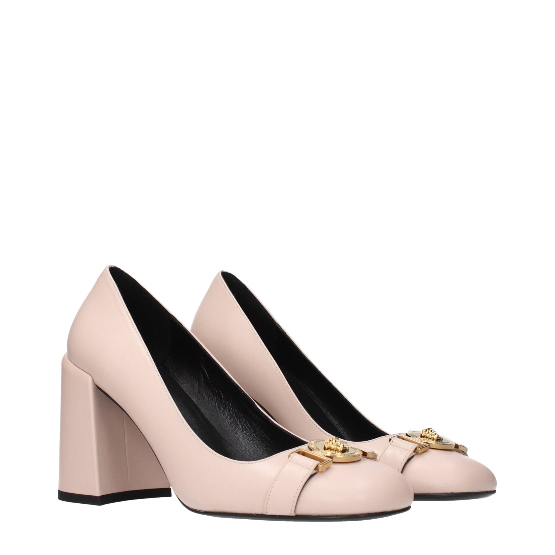 Versace Pink Leather High Heel Pumps
