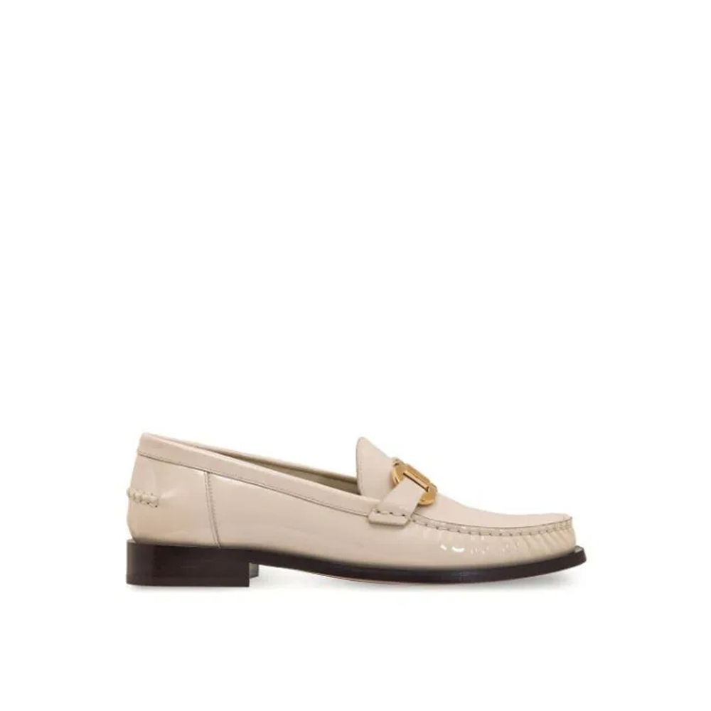 Salvatore Ferragamo White Calfskin Slip-On Loafers
