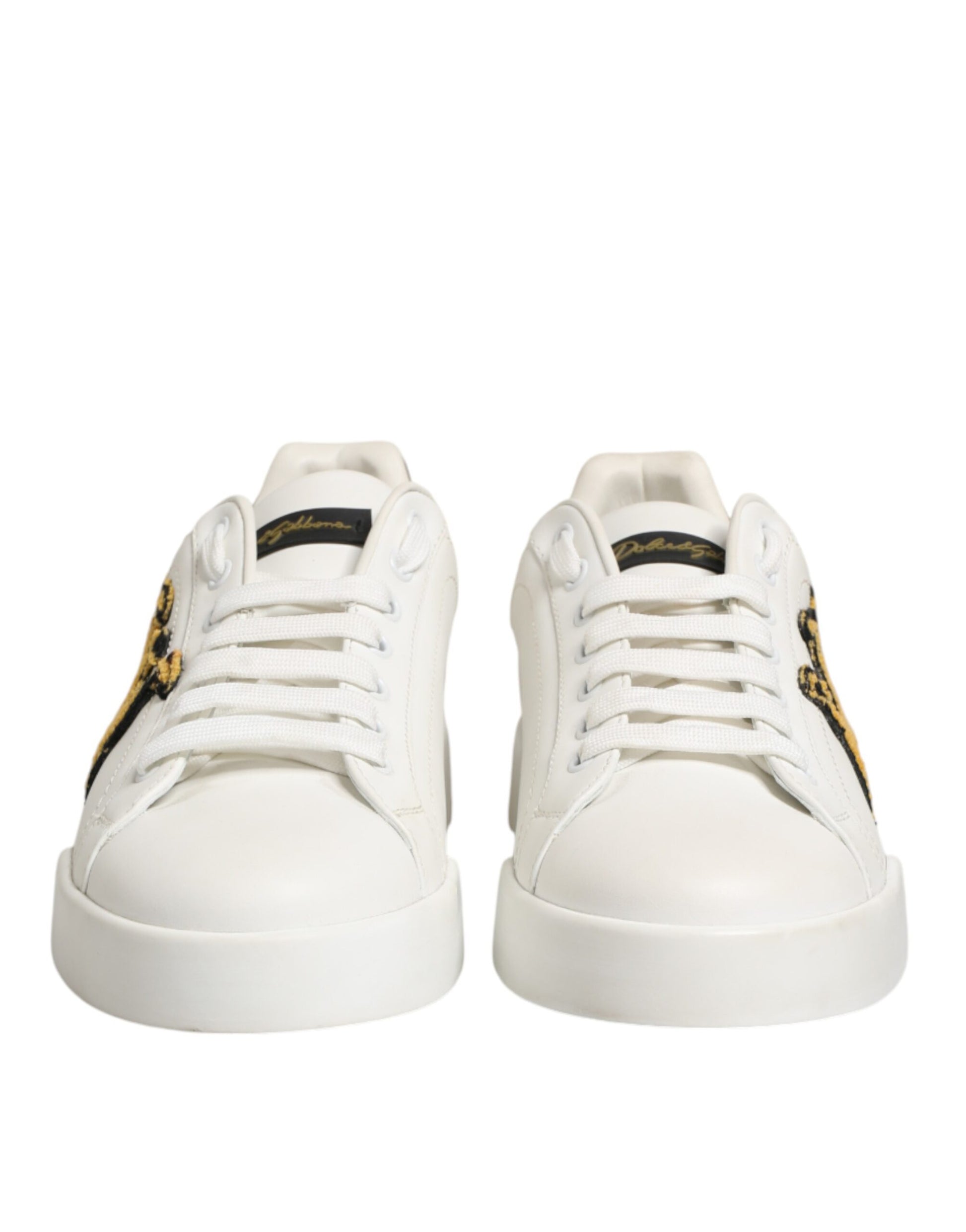 Dolce & Gabbana White Crown Patch Portofino Men Sneakers  Shoes
