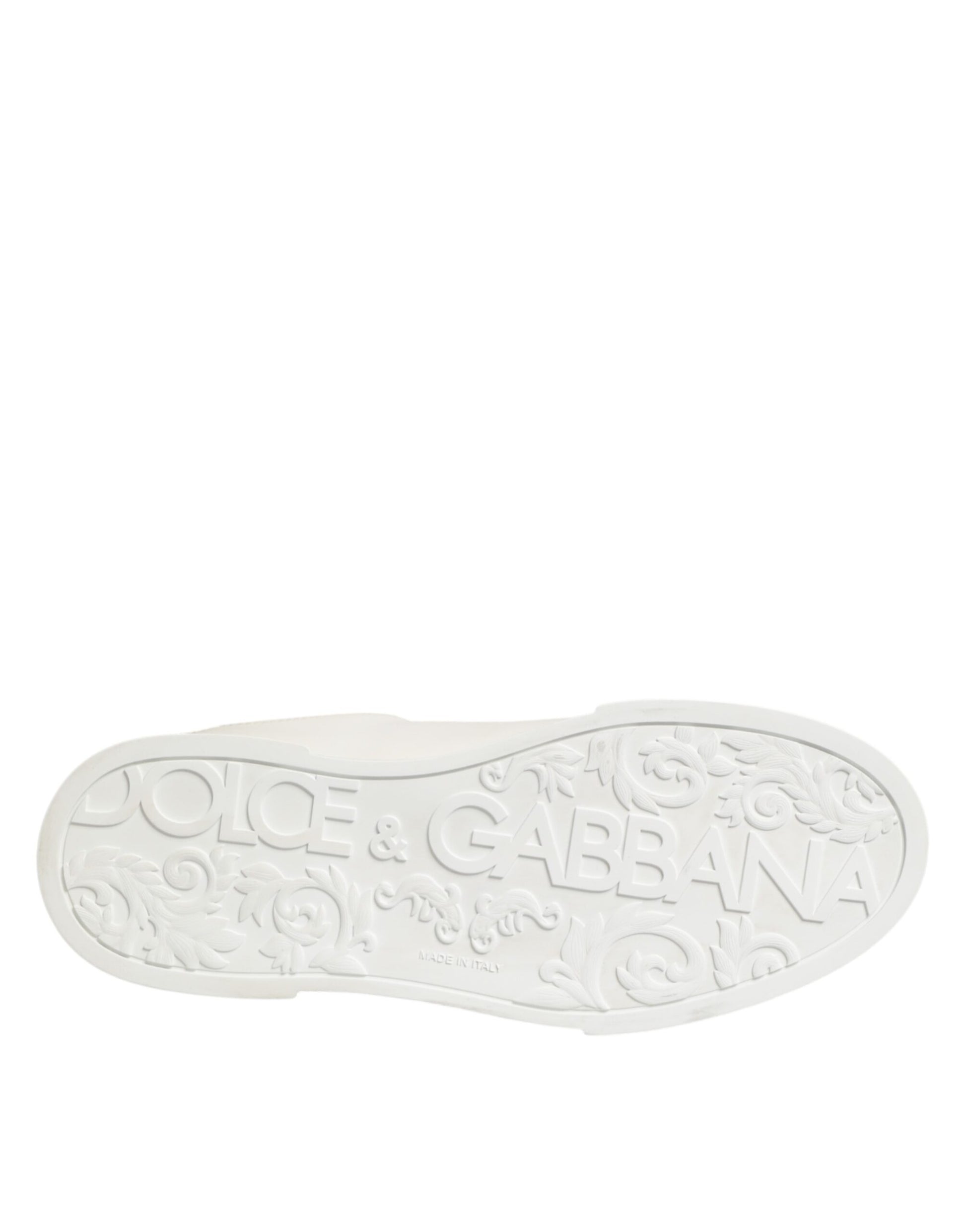 Dolce & Gabbana White Crown Patch Portofino Men Sneakers  Shoes