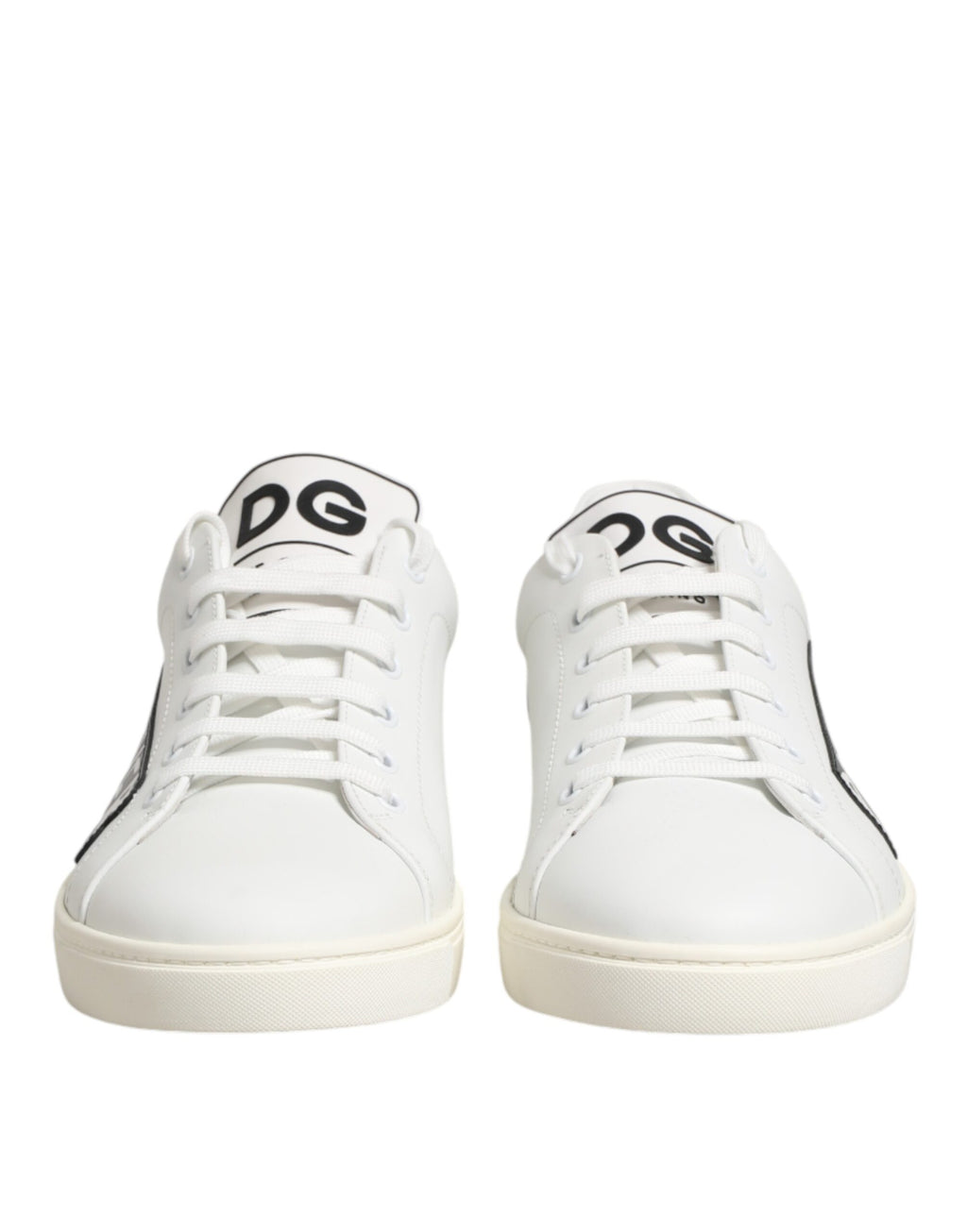 Dolce & Gabbana White Prince Leather Low Top Men Sneakers Shoes