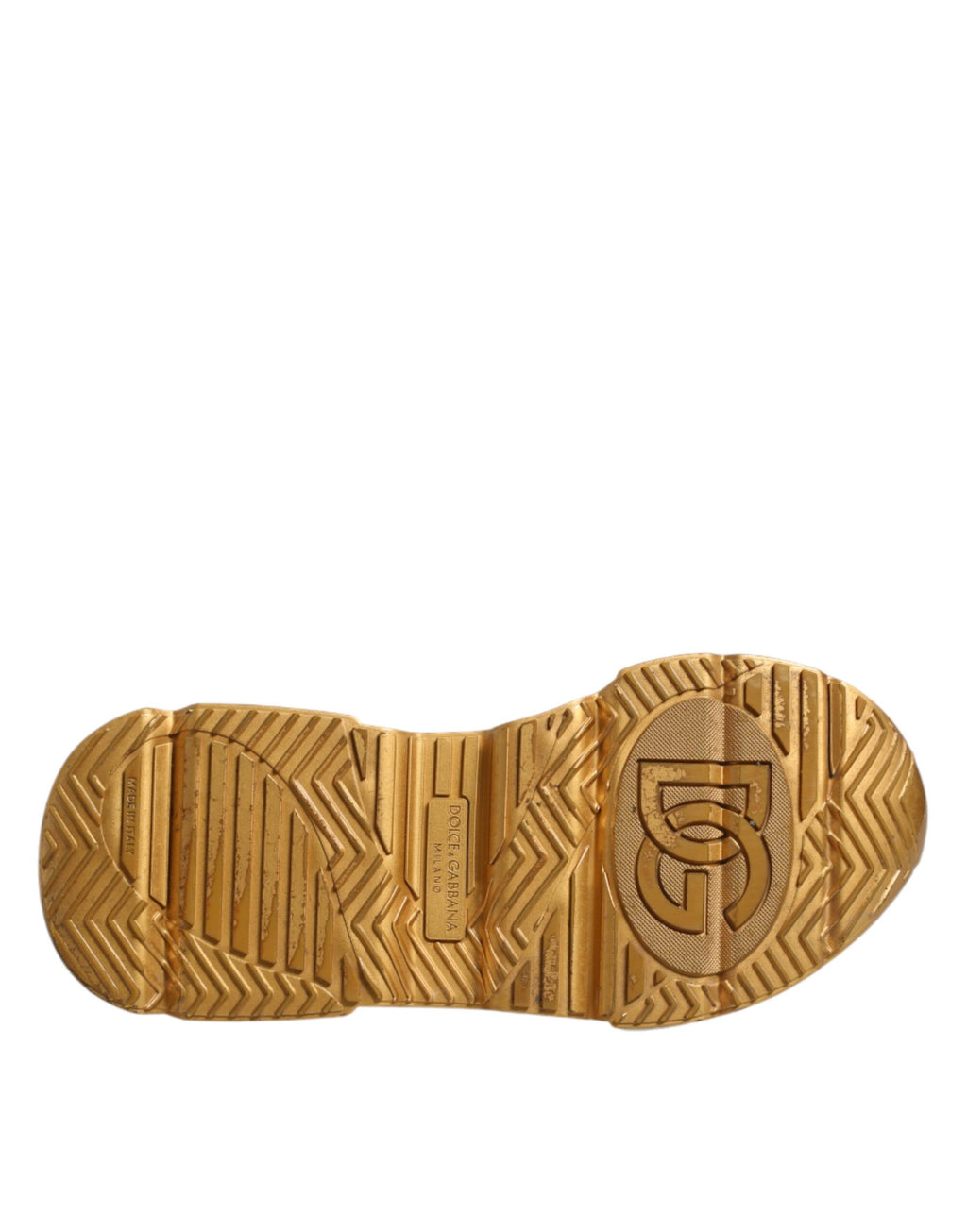 Dolce & Gabbana White Gold Daymaster Low Top Sneakers Shoes