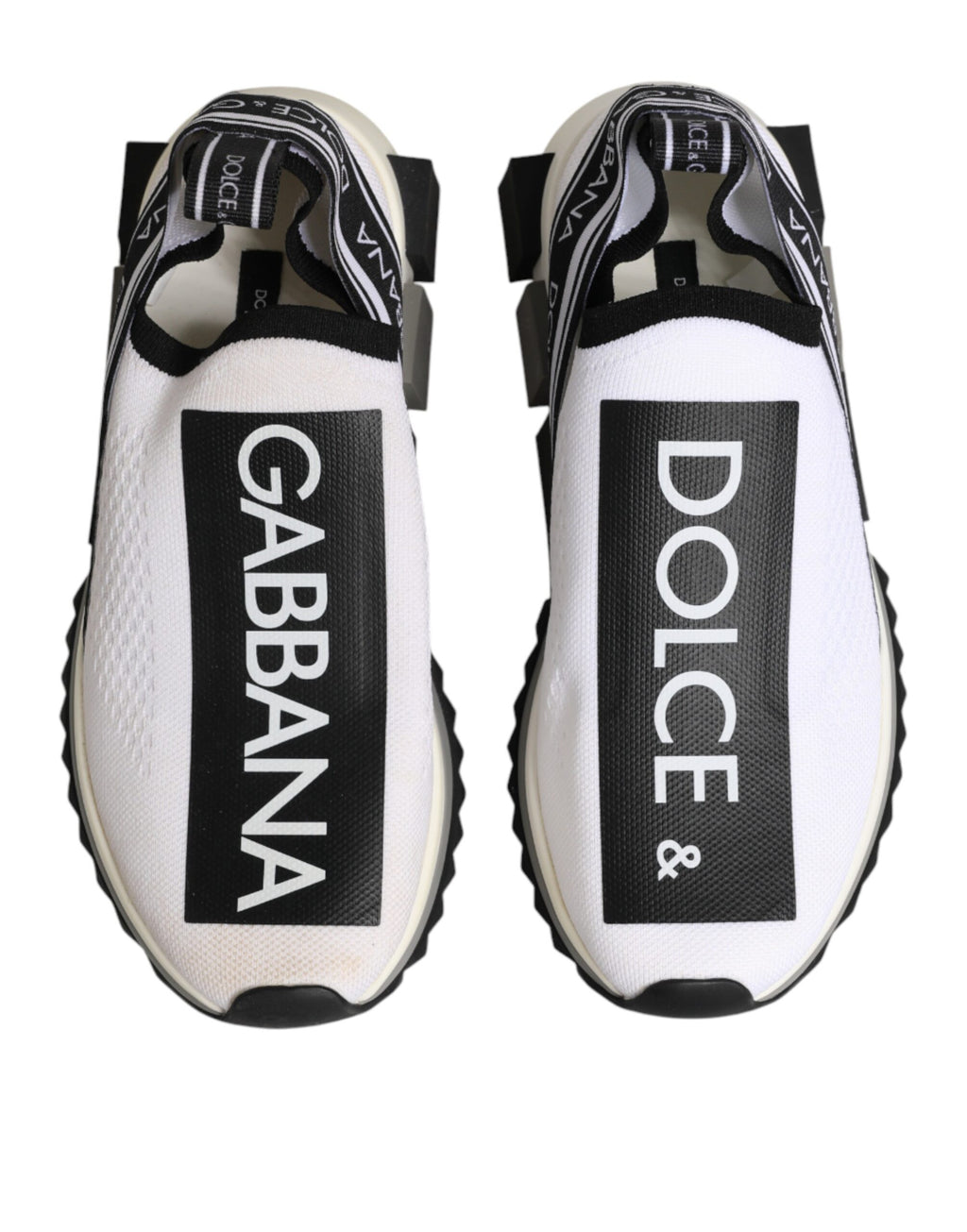 Dolce & Gabbana White Logo Low Top Sorrento Sneakers Shoes