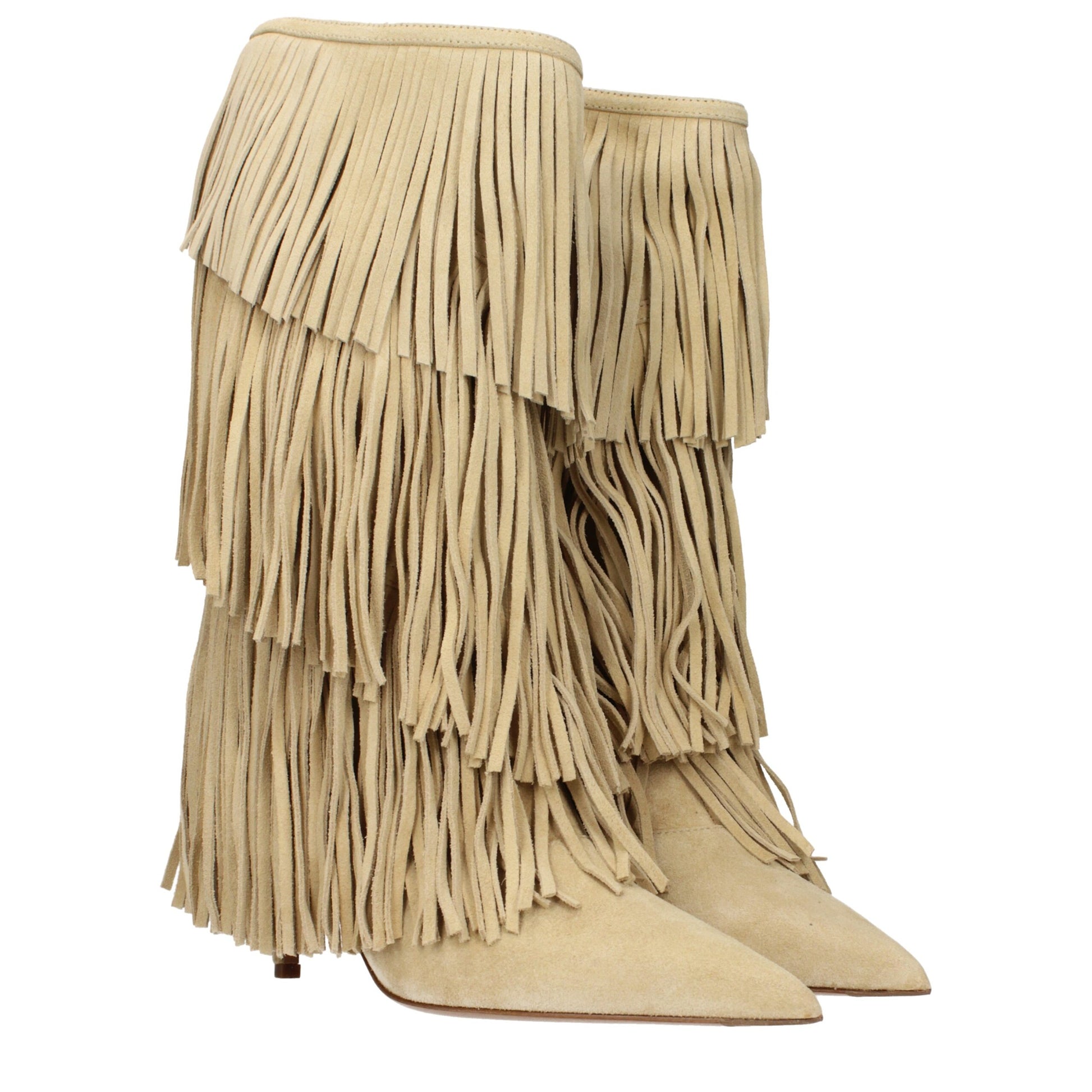 Paris Texas Beige Leather Boots