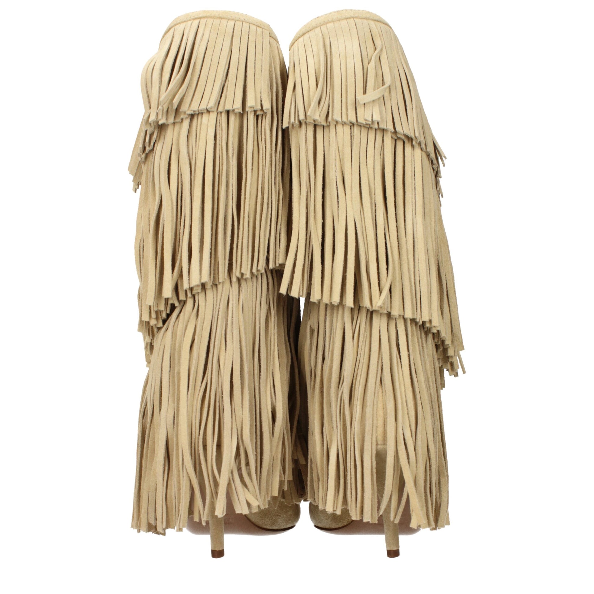 Paris Texas Beige Leather Boots