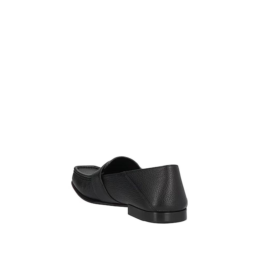 Fendi Black Calfskin Slip-On Loafers