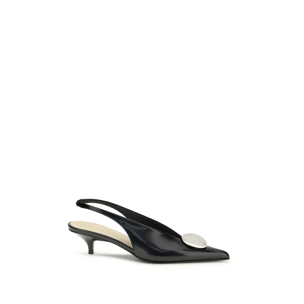 Proenza Schouler Black Calf Leather Bos Taurus High Heel Pumps