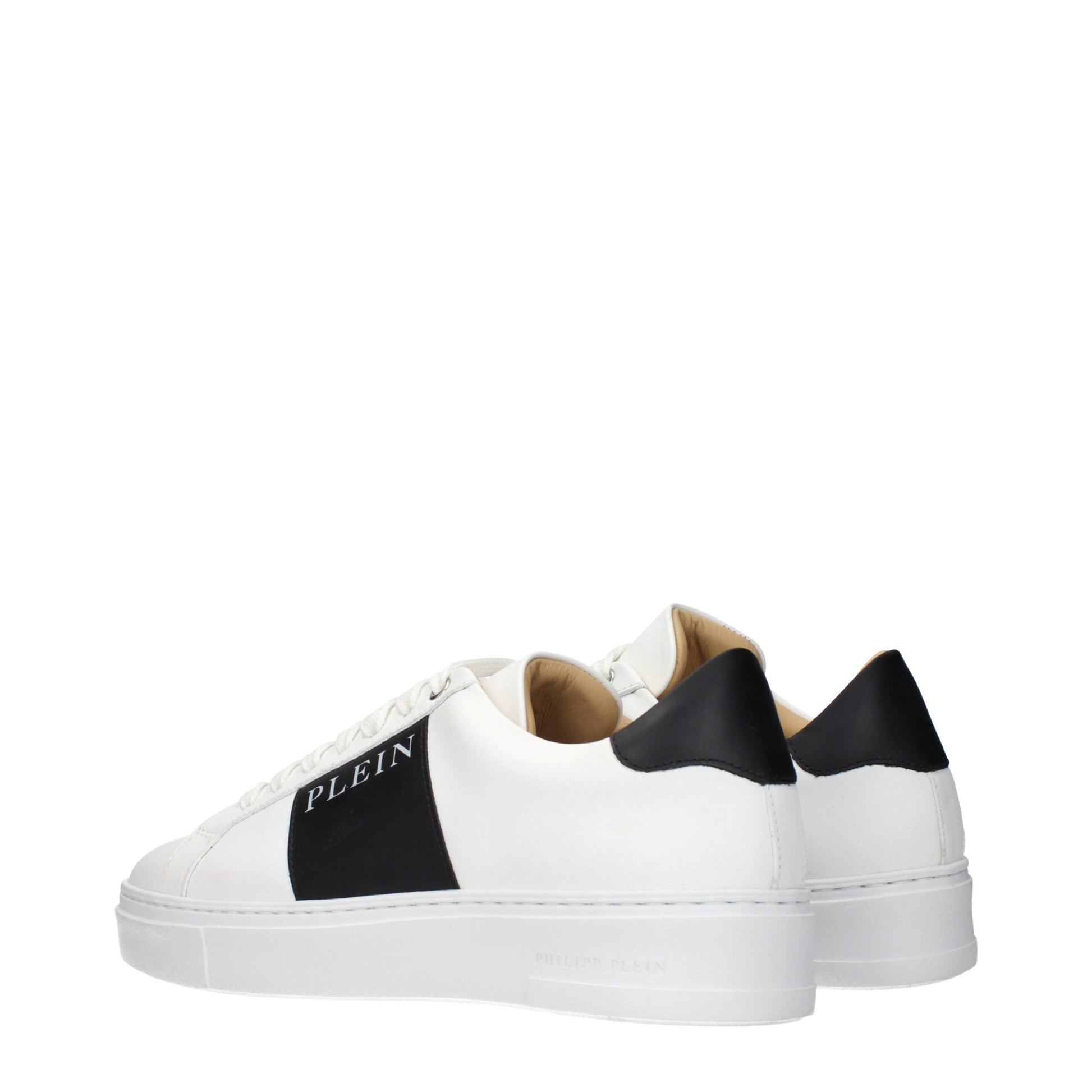 Philipp Plein White Leather Sneakers