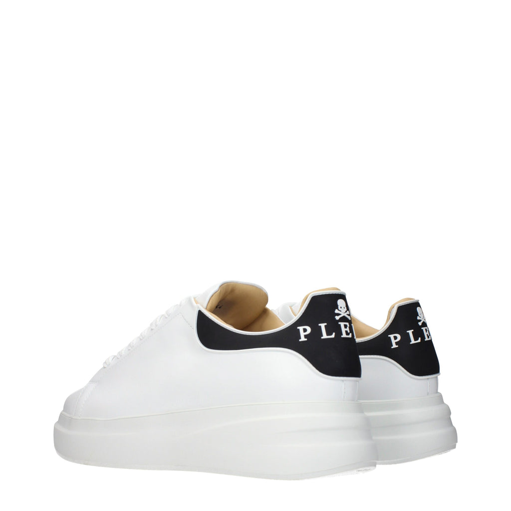 Philipp Plein White Leather Low Top Sneakers