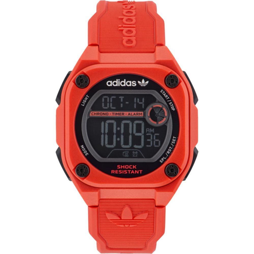 Adidas Red Rubber Digital Watch