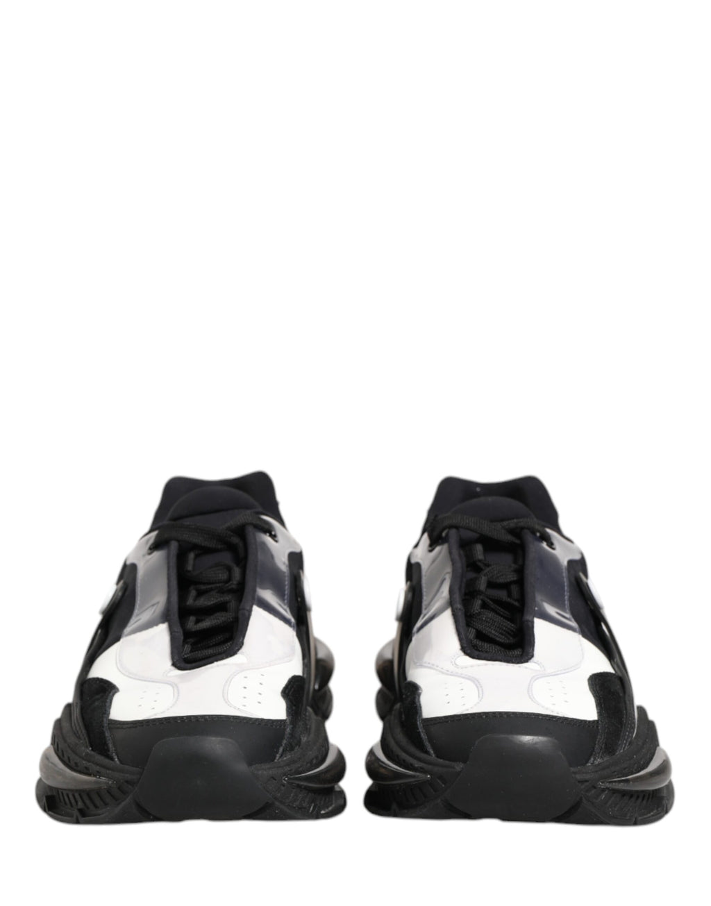 Dolce & Gabbana White Black Logo Airmaster Sneakers Men Shoes