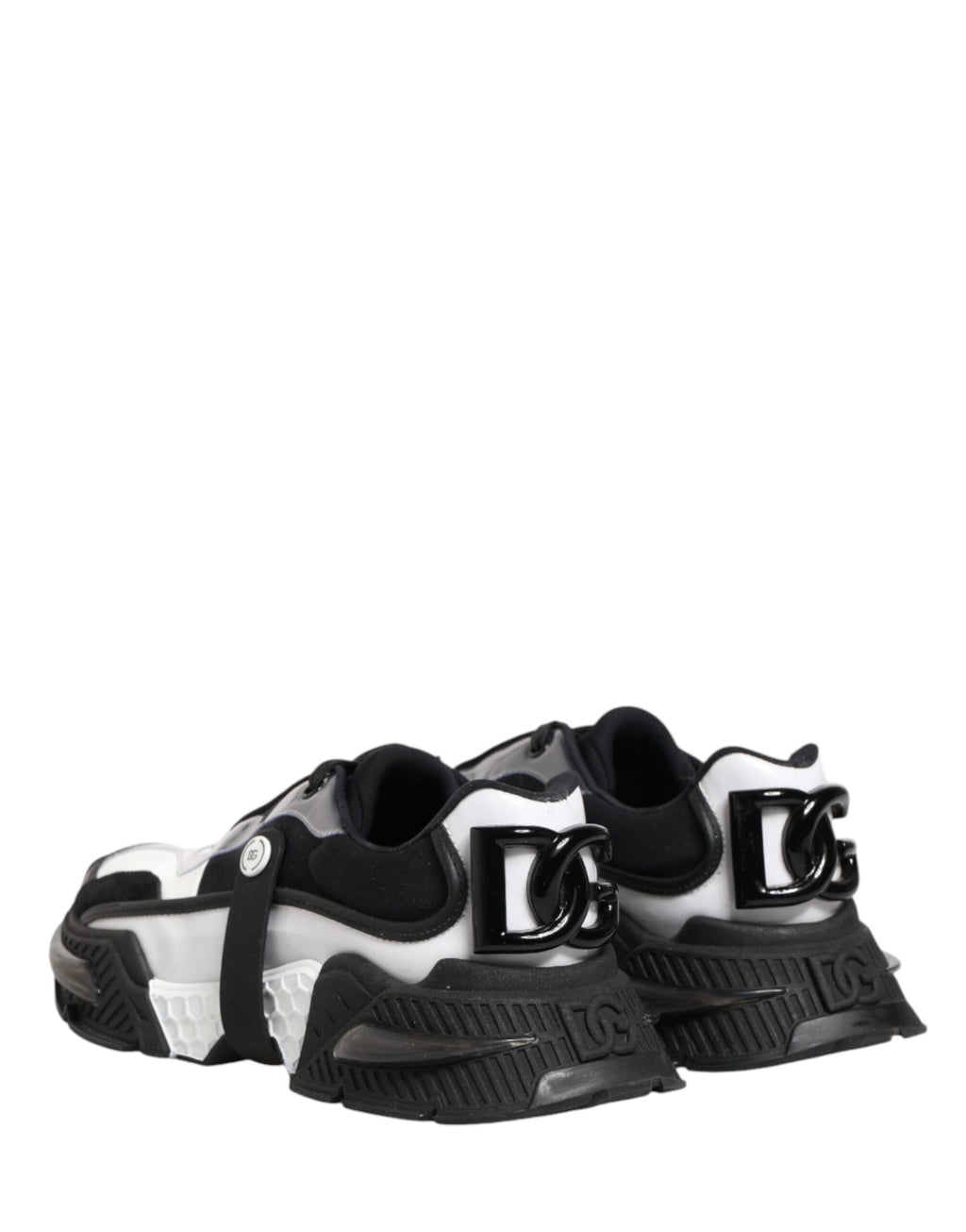 Dolce & Gabbana White Black Logo Airmaster Sneakers Men Shoes