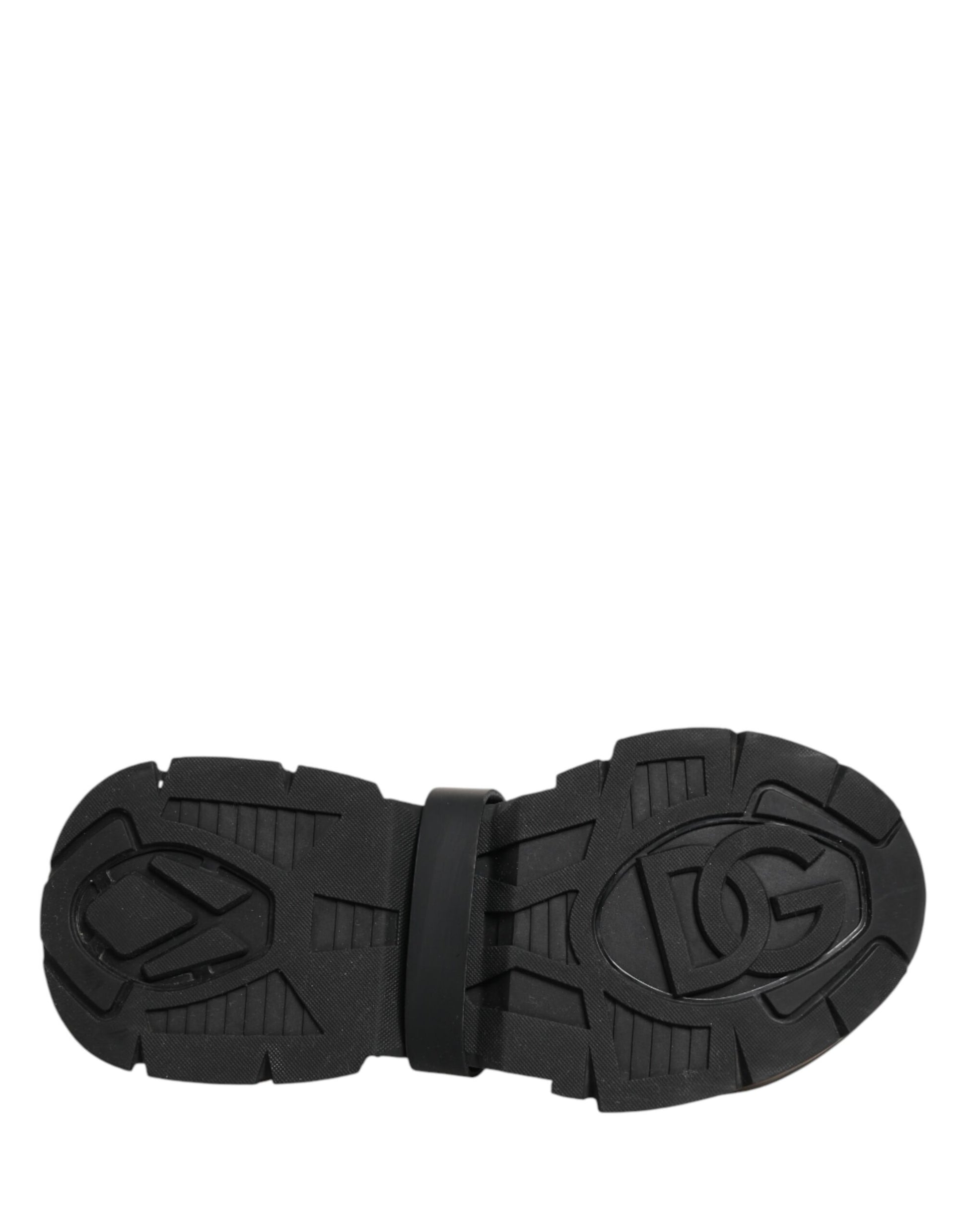 Dolce & Gabbana White Black Logo Airmaster Sneakers Men Shoes